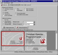 A screenshot of the program Business Card Printery 3.5